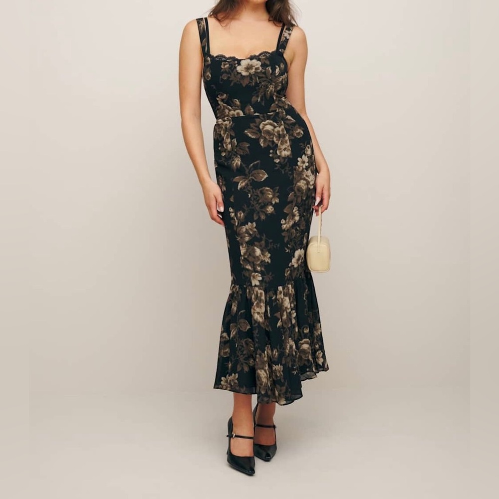 Reformation Irisa Maxi Sleveless Dress in Grand Dame size 14 - Picture 4 of 11
